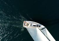 sailing yacht sailboat from air